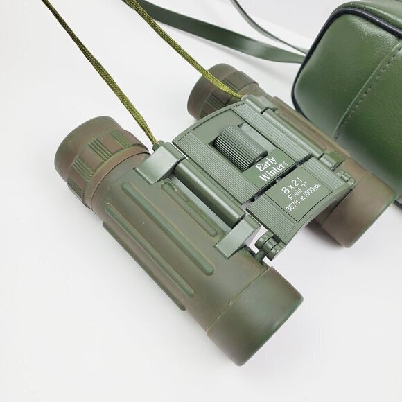 Early Winters Armored Binoculars VTG 8x21 Field 7º Made Japan Zip Bag Paperwork - Picture 11 of 16